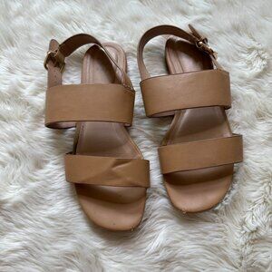 A New Day Tan Strappy Sandals Women's 6.5